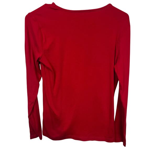 Karen Scott Embellished Snowflake Holiday Christmas Top Size Small - Picture 4 of 5